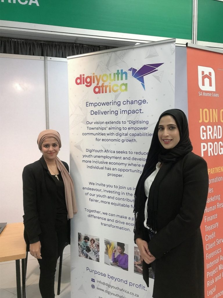 DigiYouth Africa team at a careers expo stand
